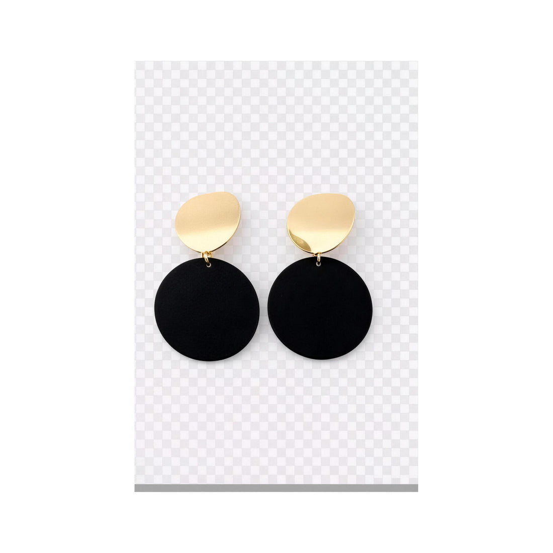 Alloy Geometric Round Earrings – Round Square Halo Nova