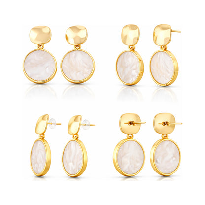 Retro Geometric Drop Earrings