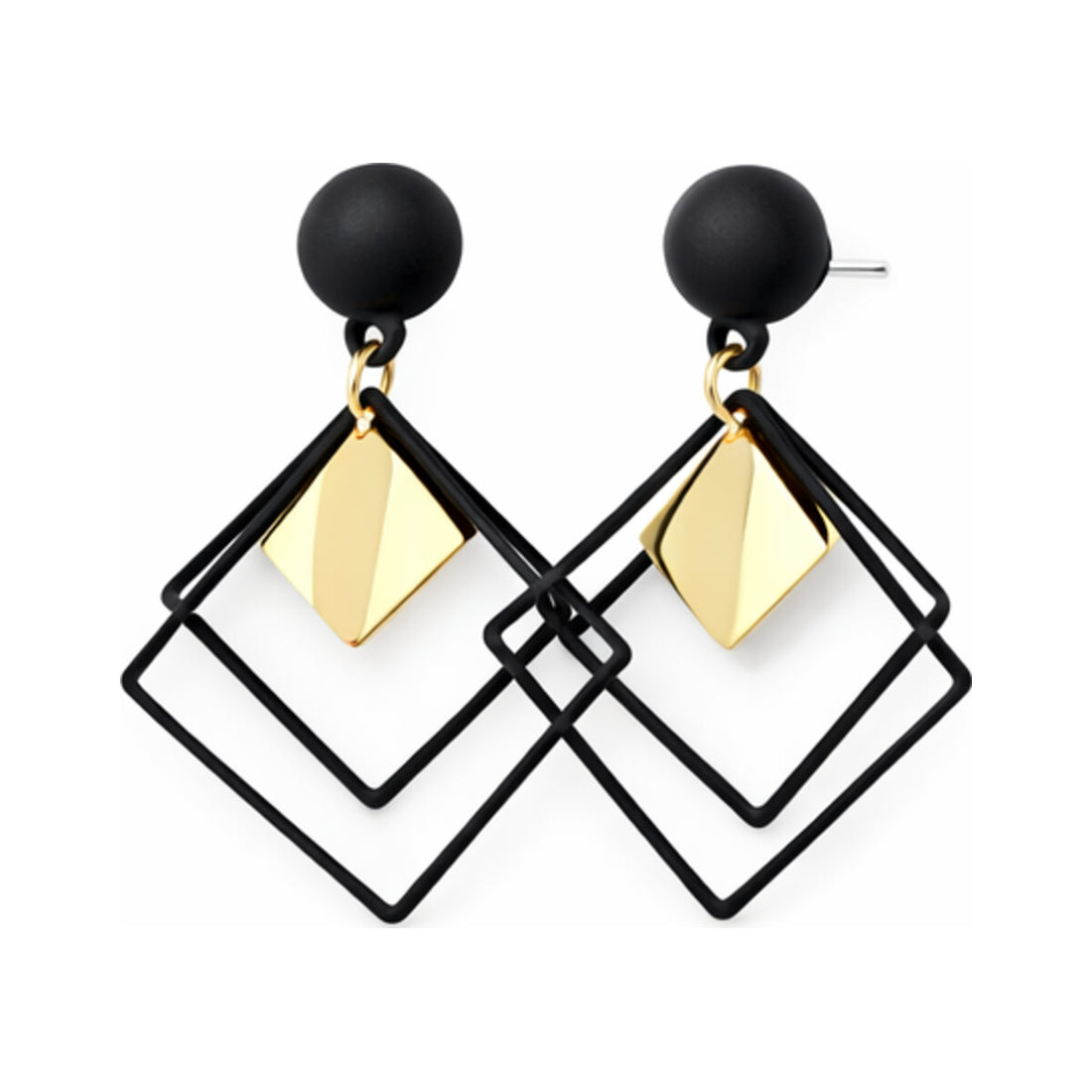 Architectural Retro Drop Earrings