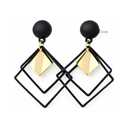 Architectural Retro Drop Earrings