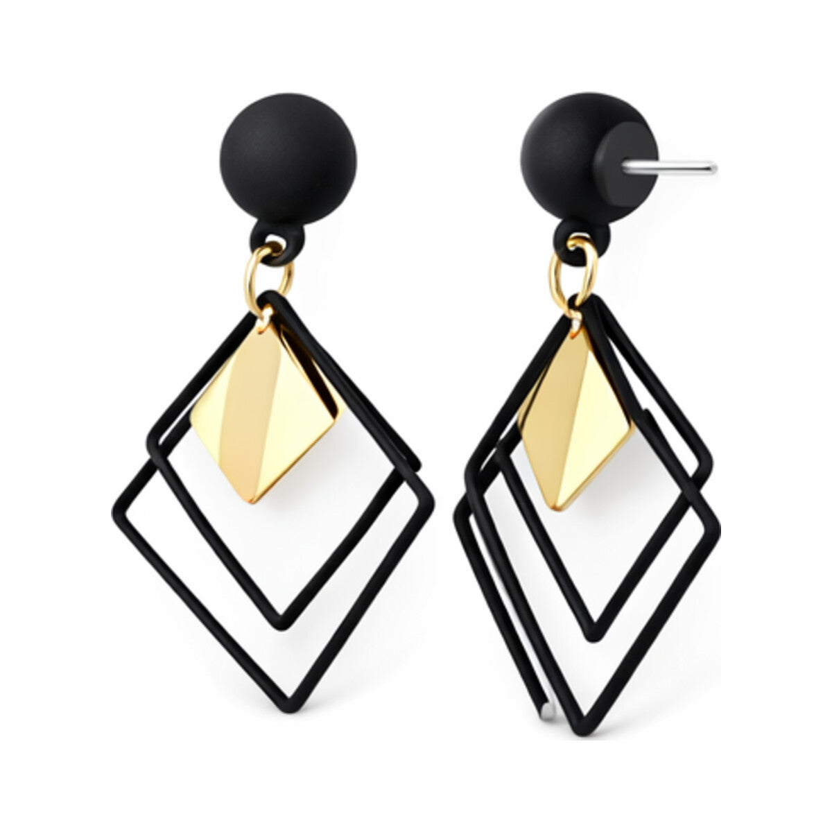 Architectural Retro Drop Earrings
