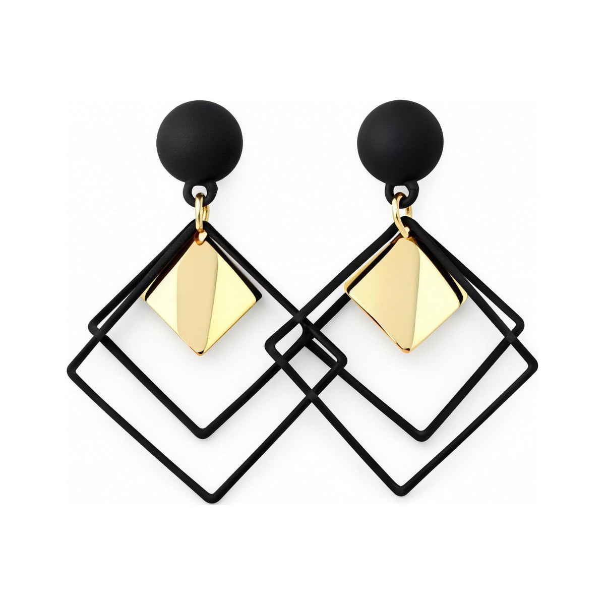 Architectural Retro Drop Earrings