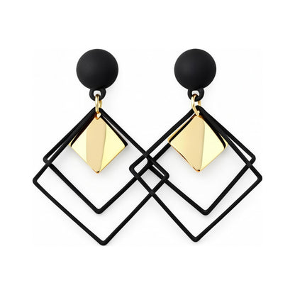 Architectural Retro Drop Earrings