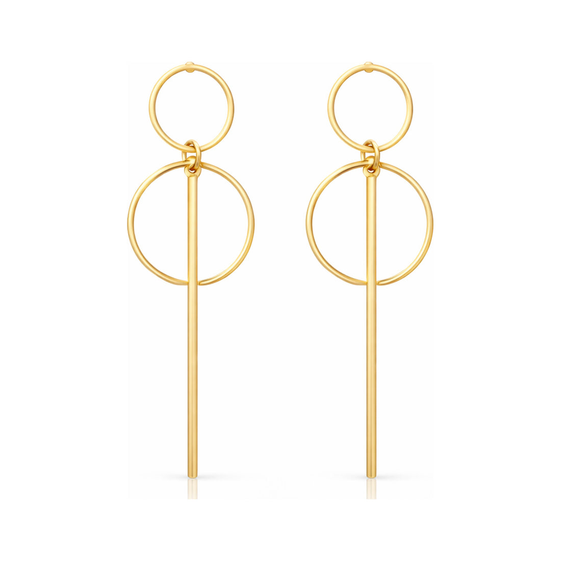Alloy Geometric Round Earrings – Round Square Vibe Nova