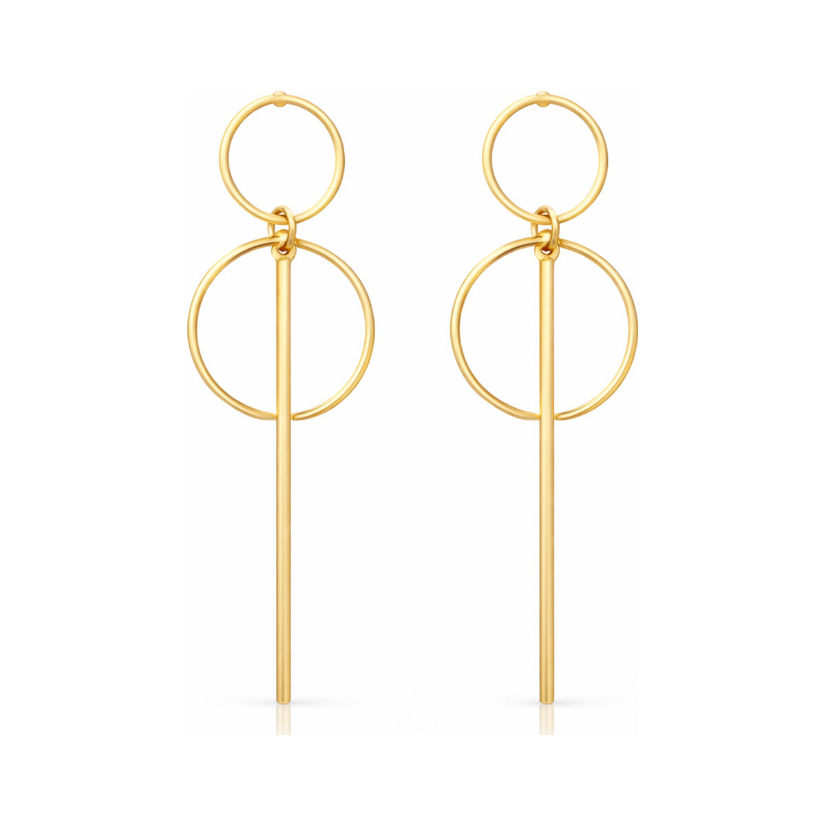 Alloy Geometric Round Earrings – Round Square Vibe Nova