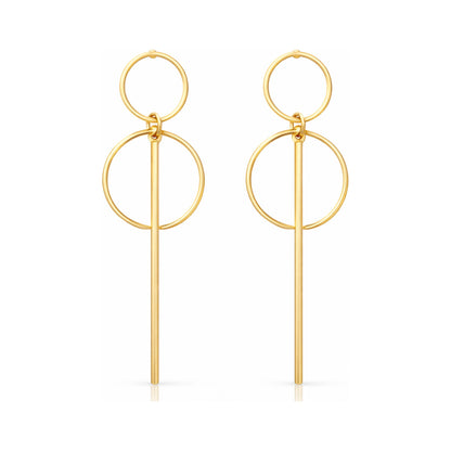 Alloy Geometric Round Earrings – Round Square Vibe Nova