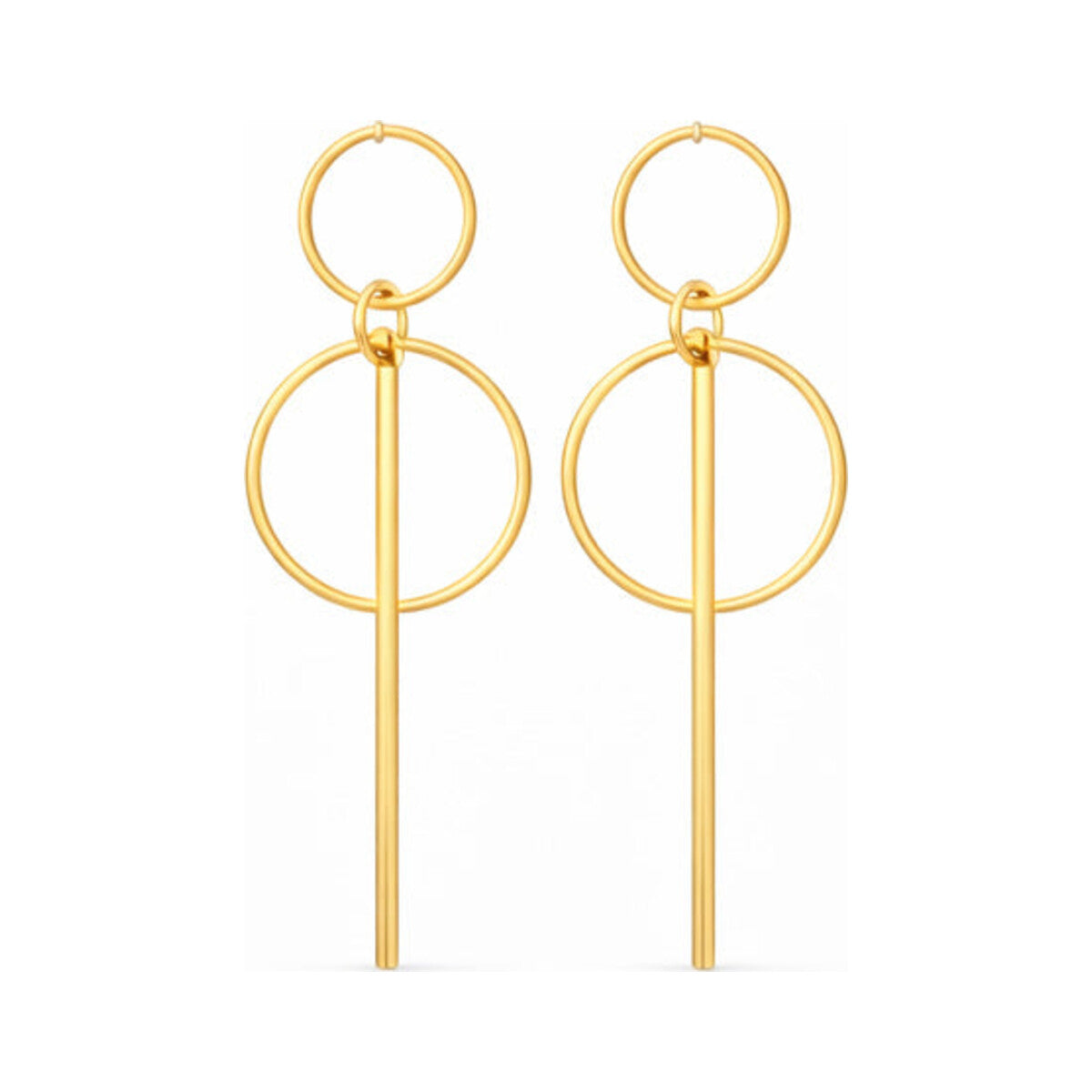 Alloy Geometric Round Earrings – Round Square Vibe Nova