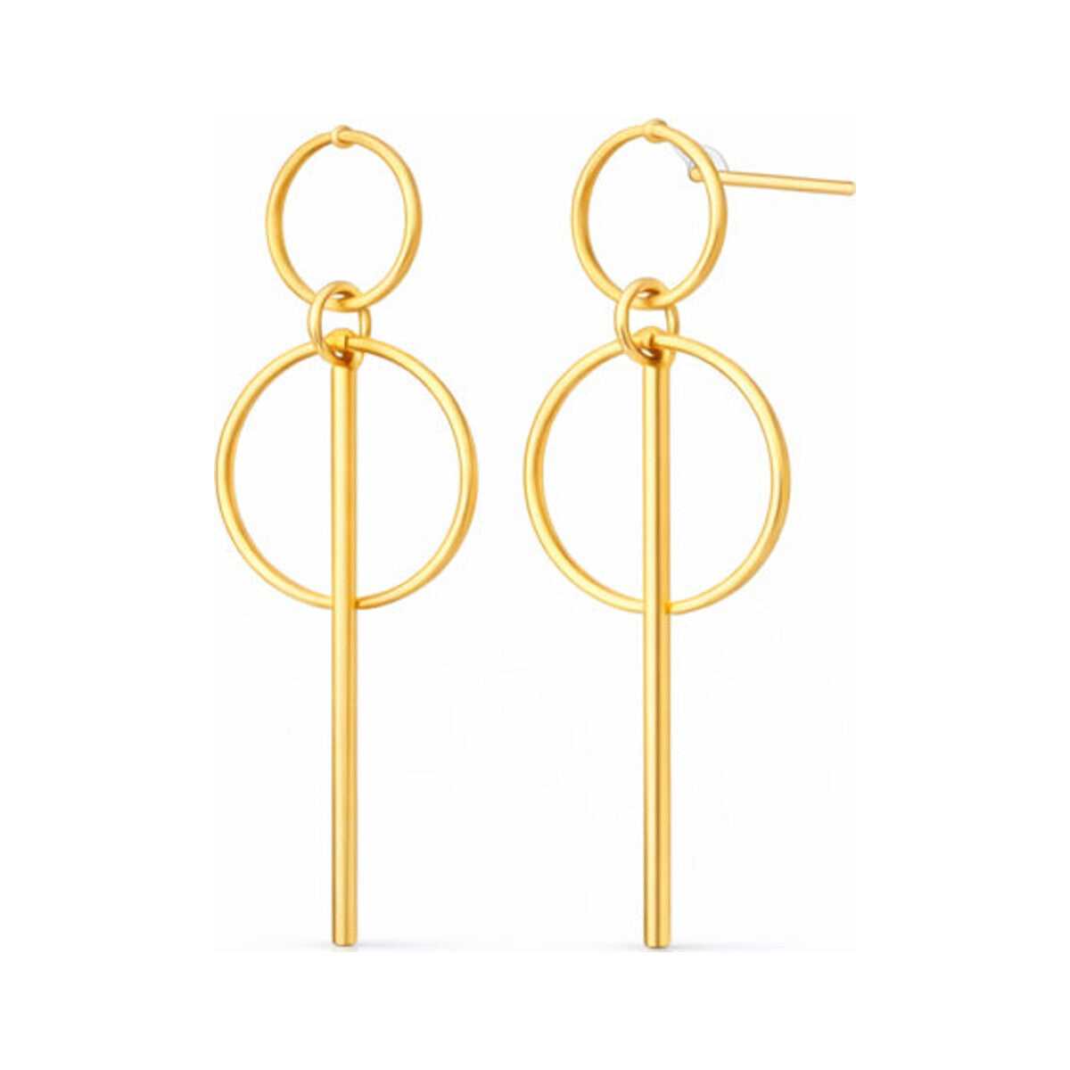 Alloy Geometric Round Earrings – Round Square Vibe Nova