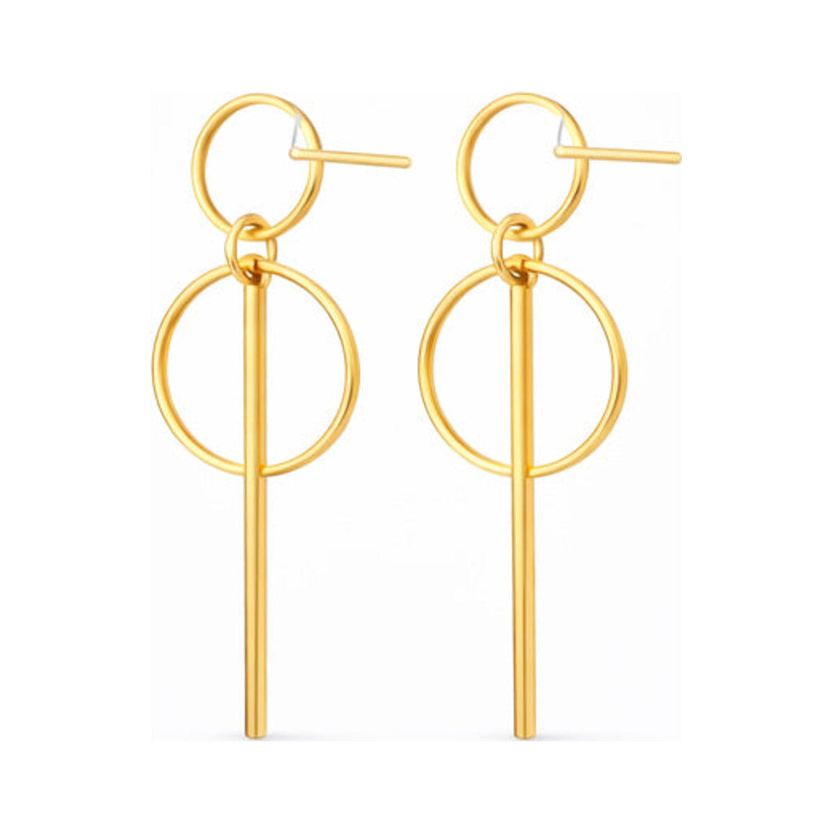 Alloy Geometric Round Earrings – Round Square Vibe Nova