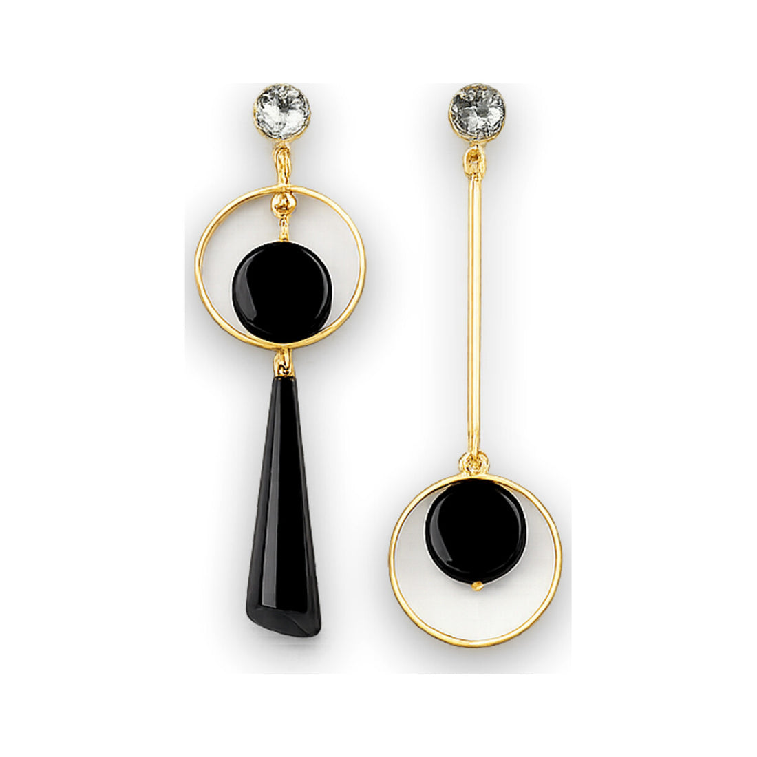Alloy Geometric Round Earrings – Round Square Zen Nova