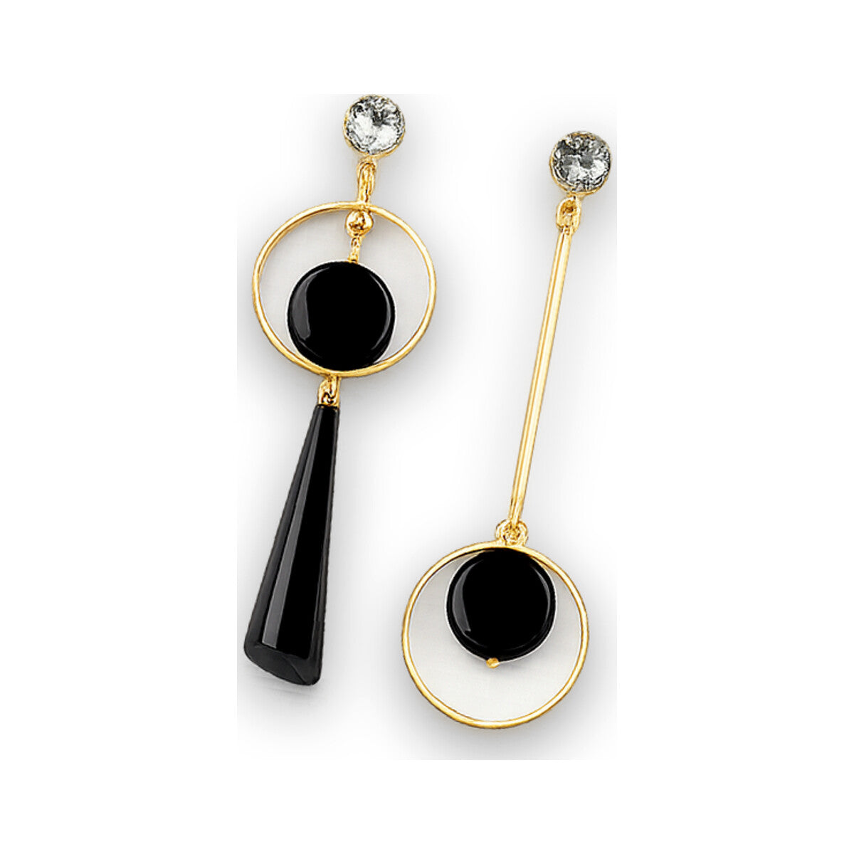 Alloy Geometric Round Earrings – Round Square Zen Nova