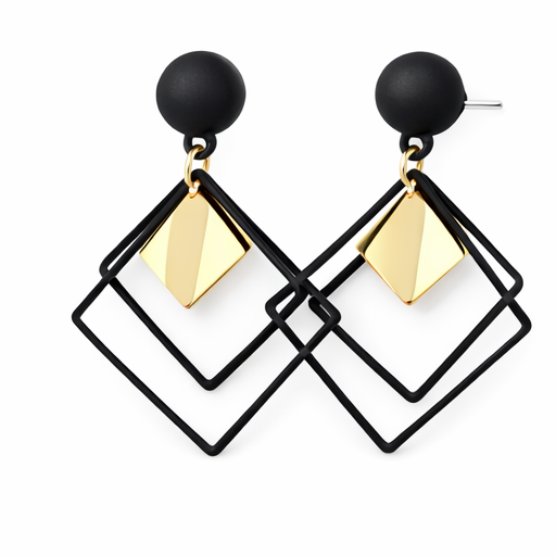 Architectural Retro Drop Earrings