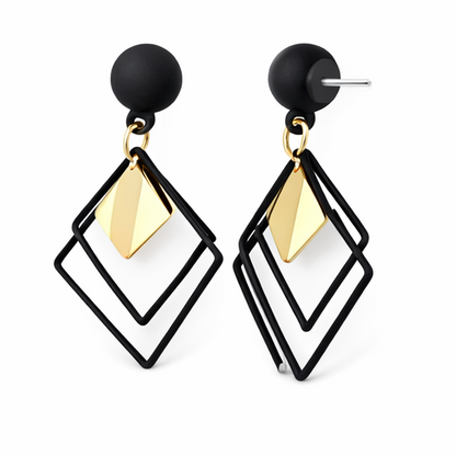 Architectural Retro Drop Earrings