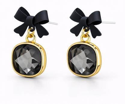 Pearl Alloy Bow Earrings – Bow Halo