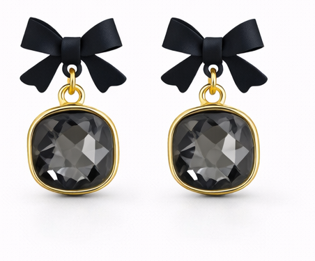 Pearl Alloy Bow Earrings – Bow Halo