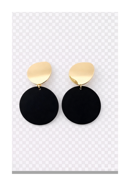 Alloy Geometric Round Earrings – Round Square Halo Nova
