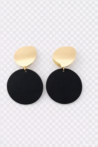 Alloy Geometric Round Earrings – Round Square Halo Nova