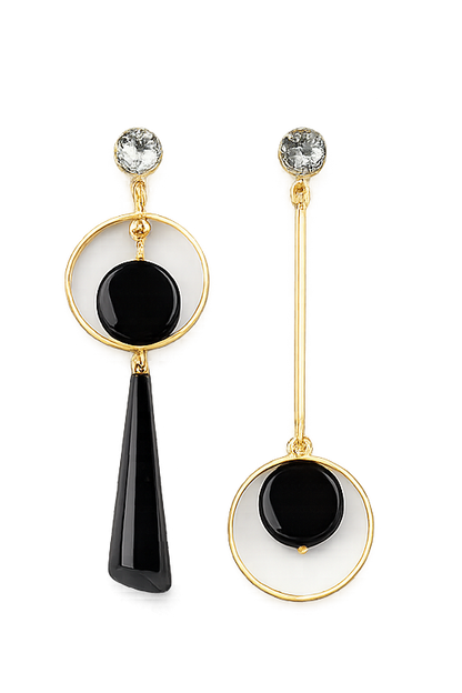 Alloy Geometric Round Earrings – Round Square Zen Nova