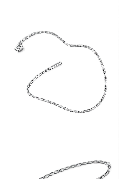 Moissanite Rhodium Heart Bracelet