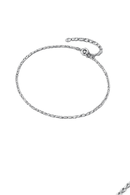 Moissanite Rhodium Heart Bracelet