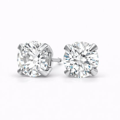 Zircon S999 Sparkle Stud Earrings