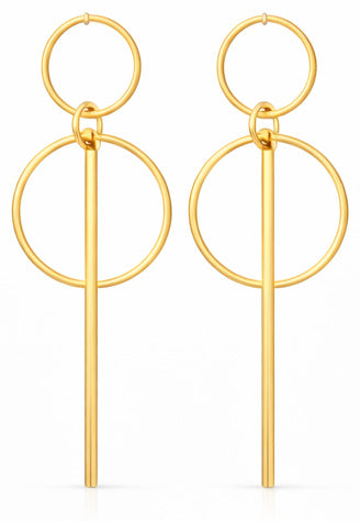 Alloy Geometric Round Earrings – Round Square Vibe Nova