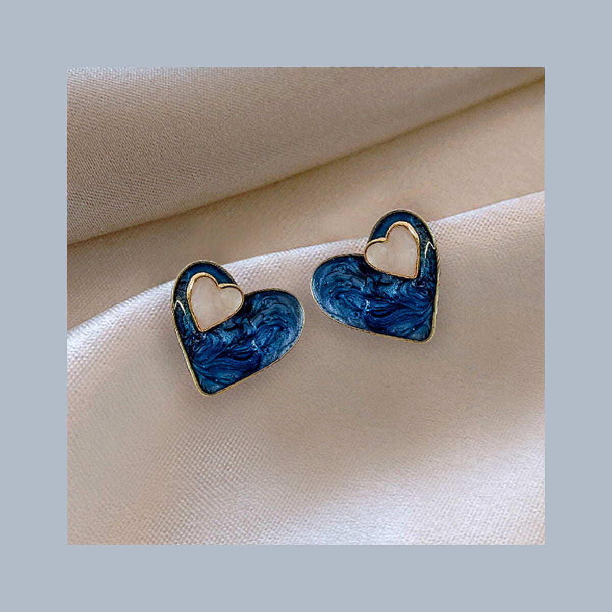 Couture Blue Love Earrings
