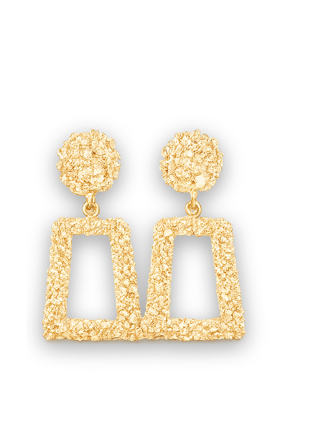 Architectural Retro Drop Earrings