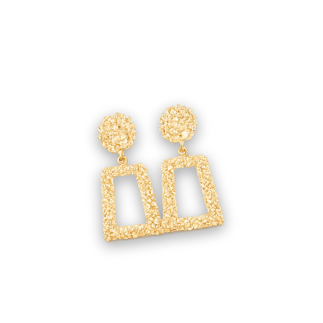 Architectural Retro Drop Earrings