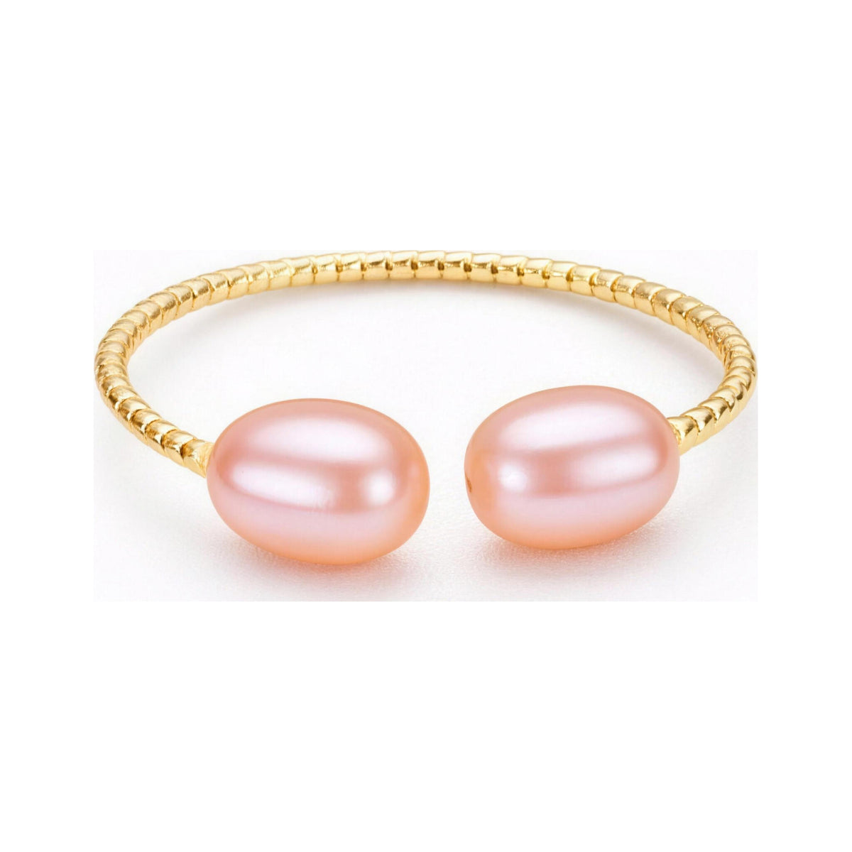 Freshwater Pearl Copper Geometric Ring