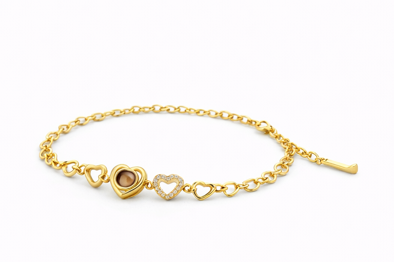 Multicolor Heart Zircon Bracelet