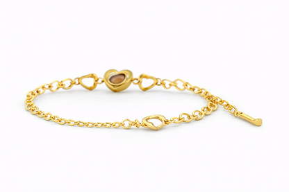 Multicolor Heart Zircon Bracelet