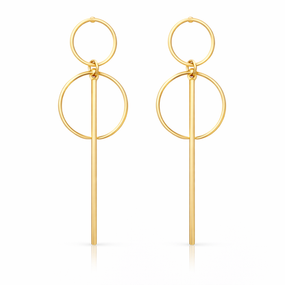 Alloy Geometric Round Earrings – Round Square Vibe Nova