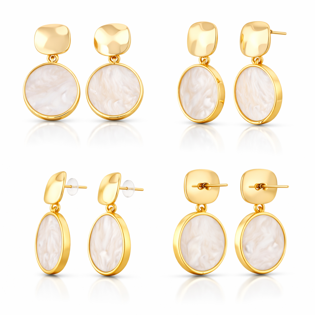 Retro Geometric Drop Earrings