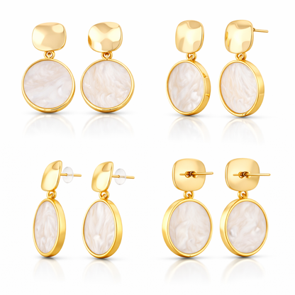 Retro Geometric Drop Earrings