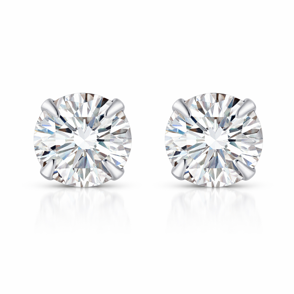Zircon S925 Sterling Silver Heart Star Stud Earrings – Star Heart Nova