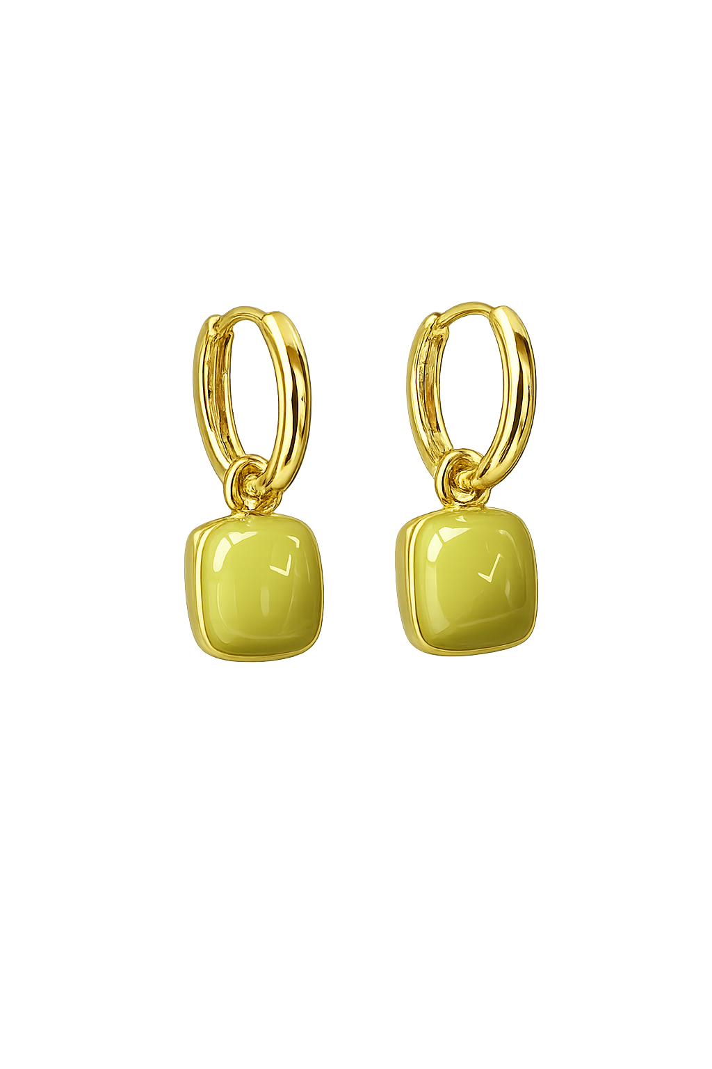 Enamel Heart Drop Earrings