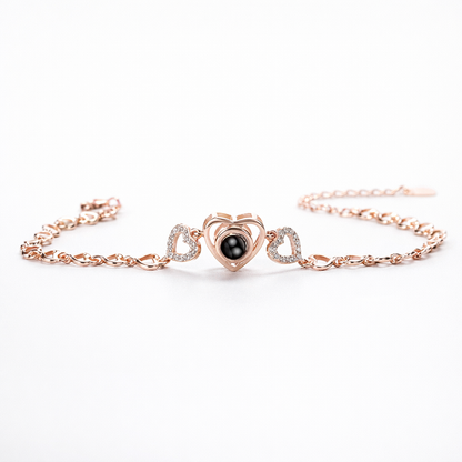 Zircon Silver Heart Hollow Bracelet – Heart Hollow