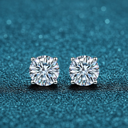 S925 Moissanite Zircon Studs Earrings