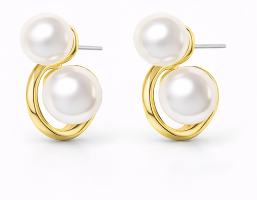 Large Small Pearl Earrings