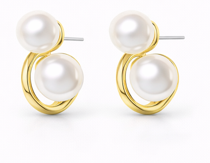 Large Small Pearl Earrings