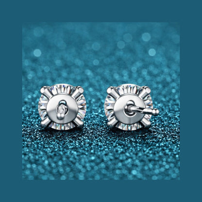 S925 Moissanite Zircon Studs Earrings