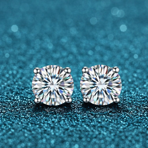 S925 Moissanite Zircon Studs Earrings