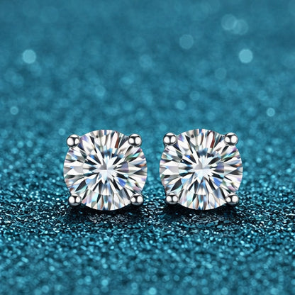 S925 Moissanite Zircon Studs Earrings