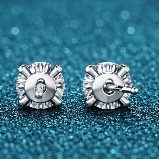 S925 Moissanite Zircon Studs Earrings