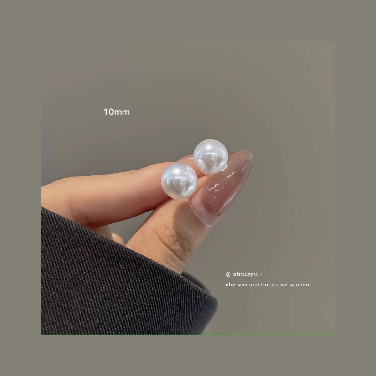 Pearl Stud Earrings 10mm