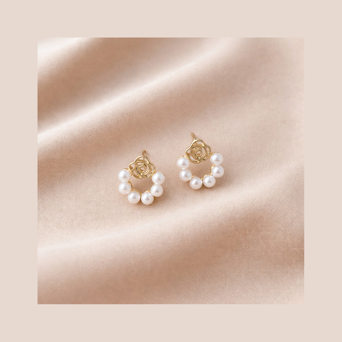 Pearl Alloy Bow Earrings – Bow Bloom Nova