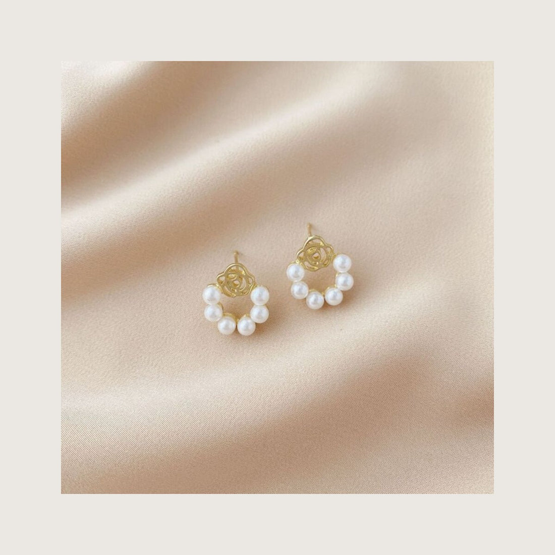 Pearl Alloy Bow Earrings – Bow Bloom Nova