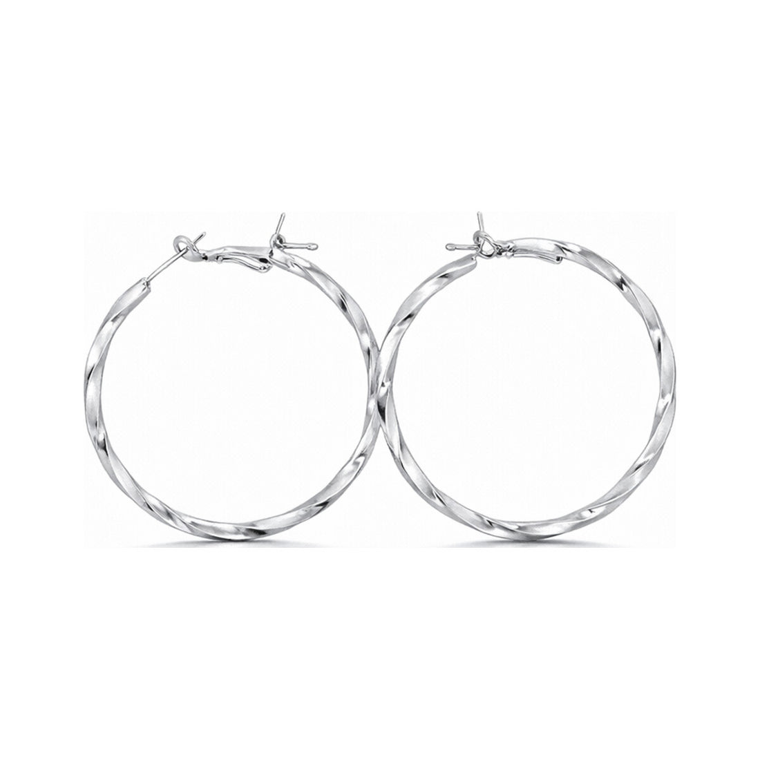 Round Twist Pearl Drops Earrings
