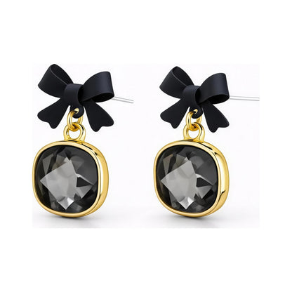 Pearl Alloy Bow Earrings – Bow Halo